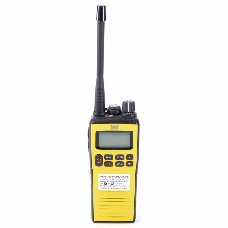 Entel HT649 GMDSS Marine VHF Radio with IP68 1 راديو إنتل HT649 البحري GMDSS بشاشة مضاءة وحماية IP68