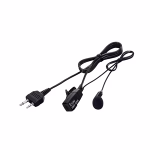 آيكوم HM-128 ميكروفون سماعة أذن مدمج مع مفتاح PTT ومشبك ملابس