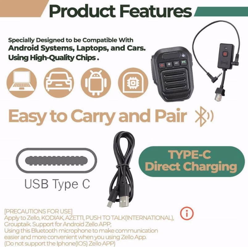 Icom HM-213 CH Bluetooth Speaker Microphone IP67 3 ميكروفون مركبة آيكوم HM-213 CH اللاسلكي باتصال Bluetooth