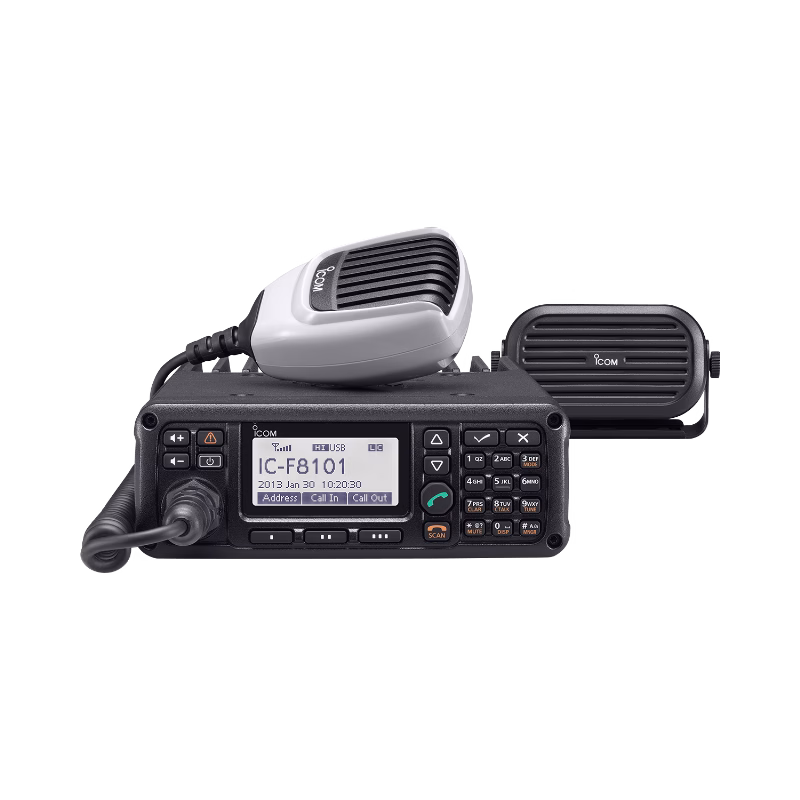 Icom SP-35 External Radio Speaker with 2 m Cable 2 سماعة آيكوم SP-35 الخارجية النحيفة مع حامل مفصلي