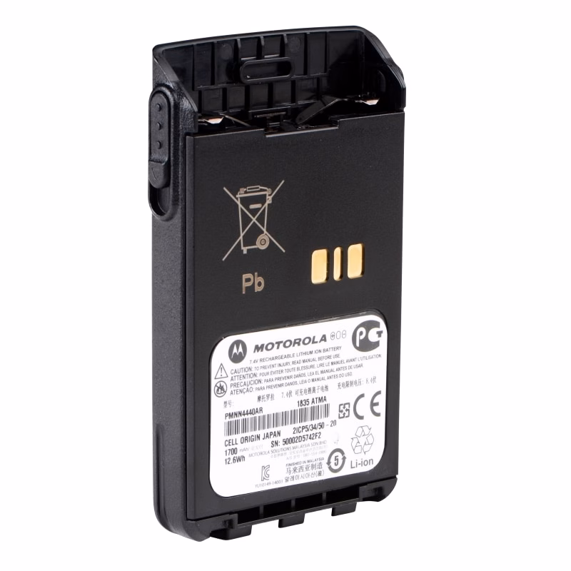 موتورولا PMNN4440AR بطارية لاسلكي IP68 3 بطارية موتورولا PMNN4440AR سوداء Li-Ion بدرجة IP68