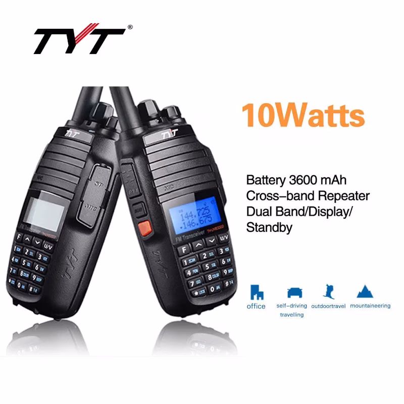لاسلكي TYT UV-8000D ثنائي النطاق بقوة 10 واط 3 جهاز لاسلكي يدوي TYT TH-UV8000D ثنائي النطاق UHF/VHF بقدرة 10 وات