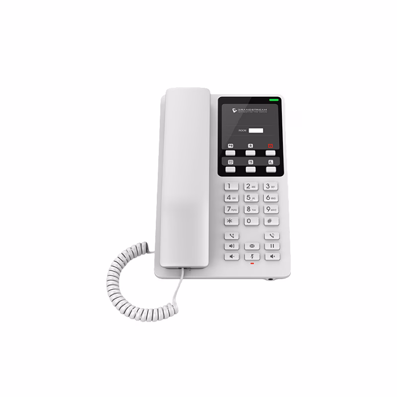 Grandstream GHP620 Compact White IP Hotel Phone 1 هاتف فندقي Grandstream GHP620 أبيض مدمج يعمل بـPoE
