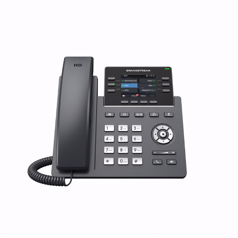 Grandstream GRP2613 Professional IP Phone with PoE 1 جراندستريم GRP2613 هاتف IP احترافي بشاشة ملونة ومفاتيح خطوط