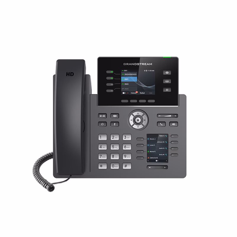 Grandstream GRP2614 4-Line IP Phone Dual-Screen PoE 1 هاتف Grandstream GRP2614 رباعي الخطوط بشاشتين