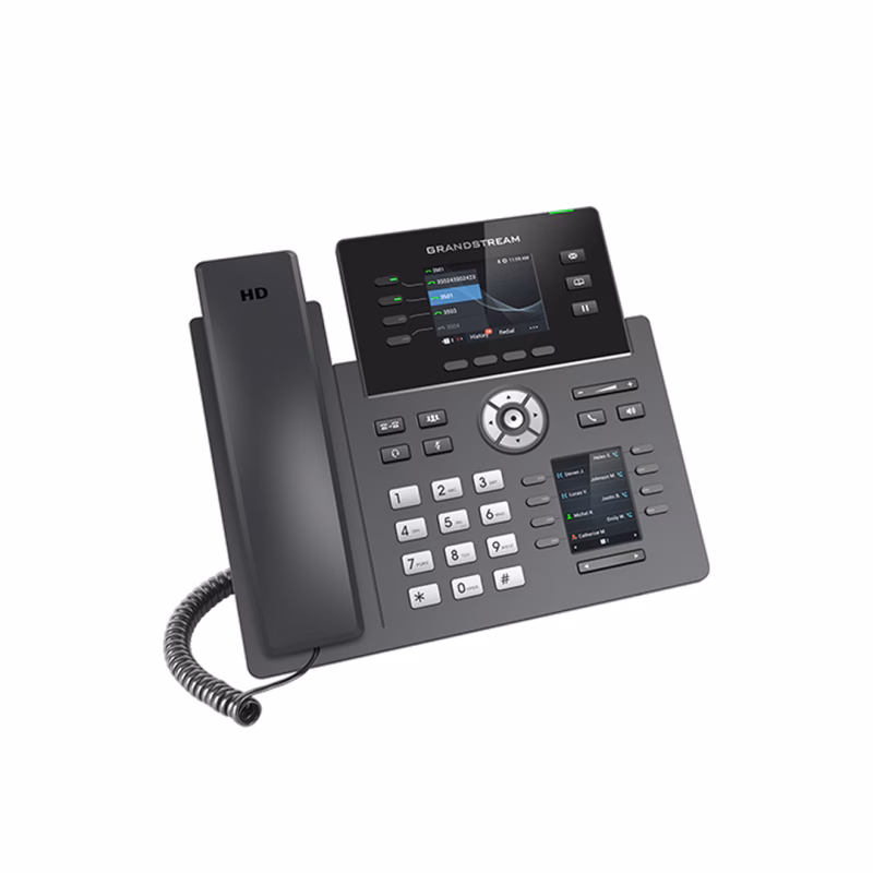 Grandstream GRP2614 4-Line IP Phone Dual-Screen PoE 3 هاتف Grandstream GRP2614 رباعي الخطوط بشاشتين
