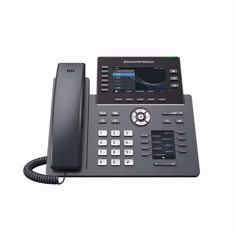 هاتف Grandstream GRP2616 IP سداسي الخطوط بشاشتين وPoE 1 هاتف Grandstream GRP2616 سداسي الخطوط بشاشتين