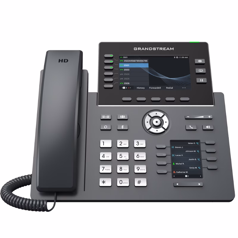 هاتف Grandstream GRP2616 IP سداسي الخطوط بشاشتين وPoE 4 هاتف Grandstream GRP2616 سداسي الخطوط بشاشتين