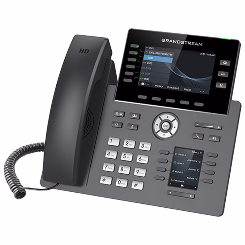 هاتف Grandstream GRP2616 IP سداسي الخطوط بشاشتين وPoE 5 هاتف Grandstream GRP2616 سداسي الخطوط بشاشتين