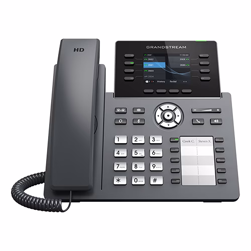هاتف Grandstream GRP2634 IP بثماني خطوط وPoE 4 هاتف Grandstream GRP2634 بثماني خطوط وشاشة 2.8 بوصة