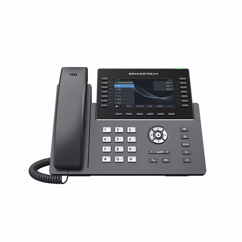 Grandstream GRP2650 14-Line Flagship IP Phone 1 هاتف Grandstream GRP2650 IP بشاشة 5 بوصات على خلفية بيضاء