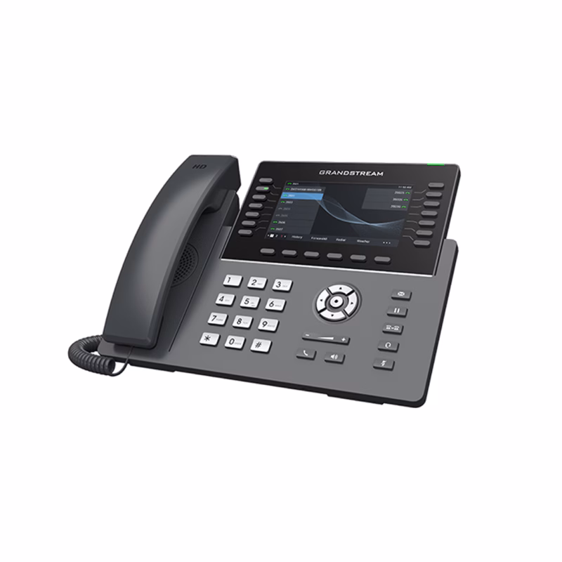 Grandstream GRP2650 14-Line Flagship IP Phone 2 هاتف Grandstream GRP2650 IP بشاشة 5 بوصات على خلفية بيضاء