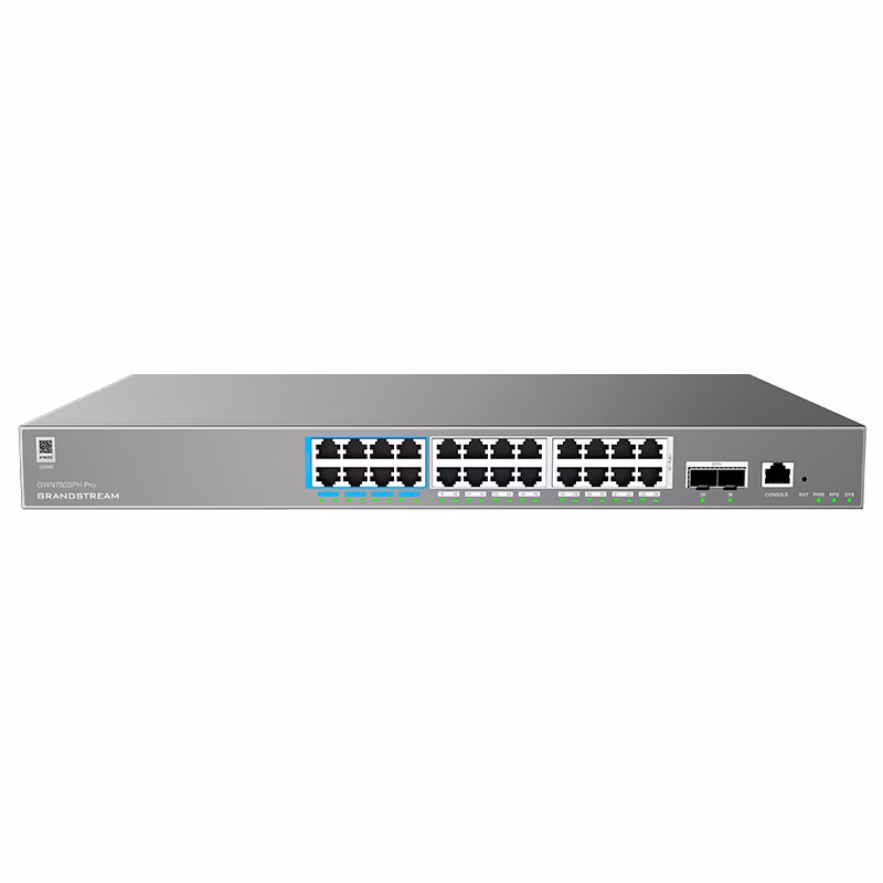 Grandstream GWN7803PH 24-Port PoE++ Switch 5 سويتش Grandstream GWN7803PH مُدار بتقنية PoE